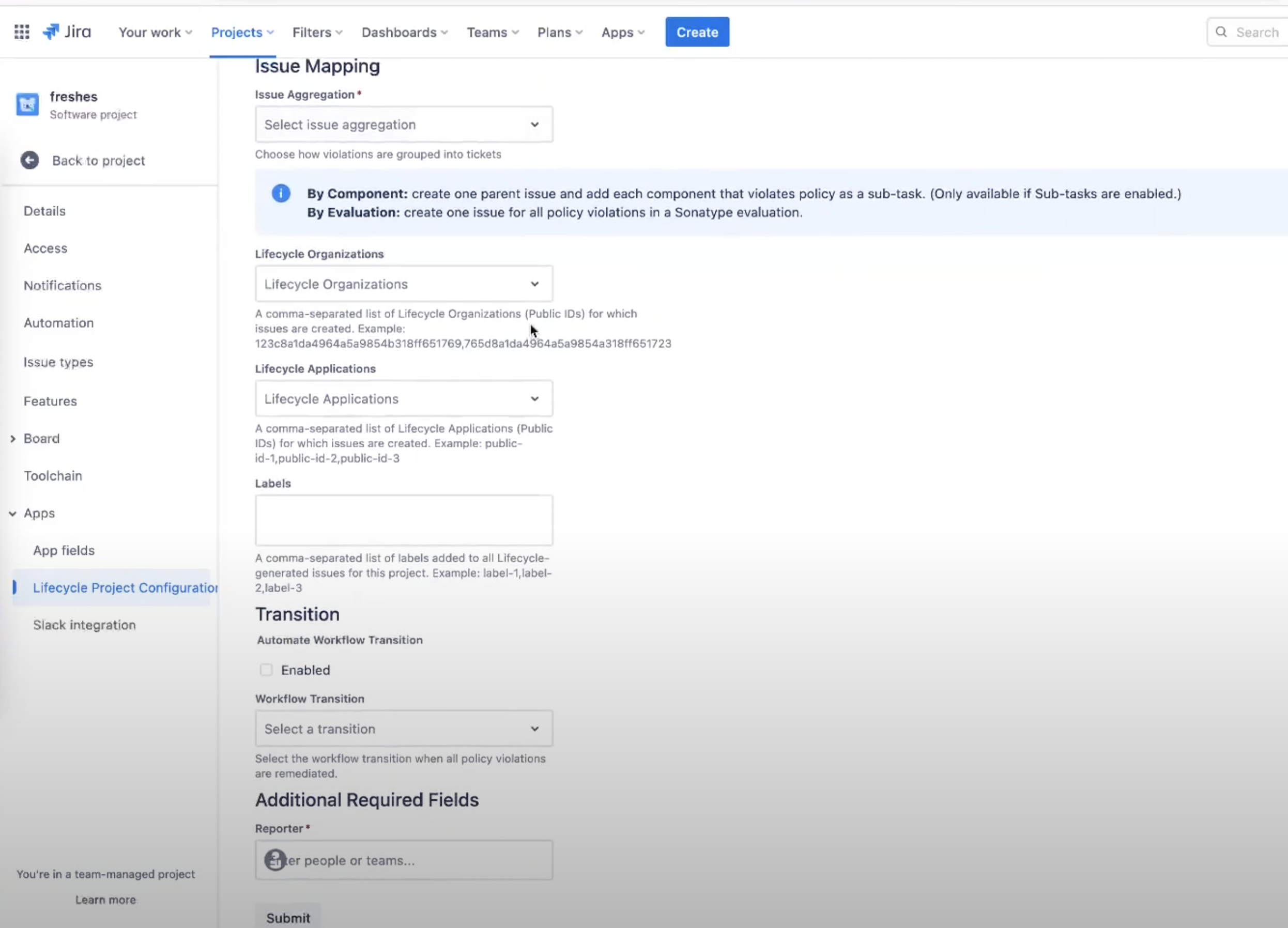 Jira Cloud configuration to mapping tickets fields and defaults