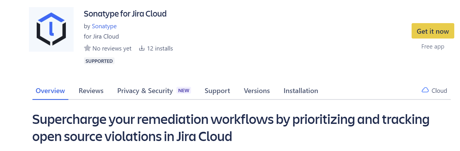 Sonatype for Jira Cloud