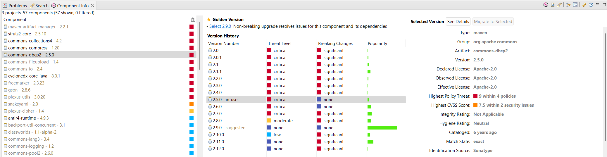 Eclipse integration screenshot